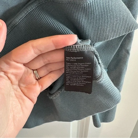 Tasc Performance Teal Crew Neck Sweatshirt - Picture 3 of 7